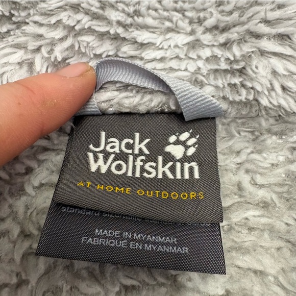 Jack Wolfskin Pine Leaf Jacket Fleece Soft Sherpa Grey Women’s Small Full Zip - Picture 3 of 9